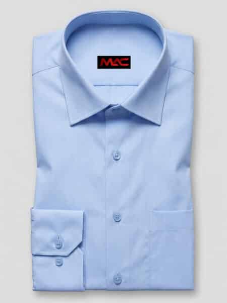 Cotton herringbone solid shirt
