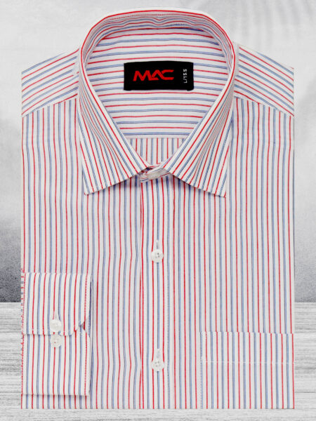 Cotton red multi stripe