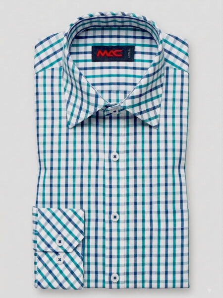 Cotton yarn dyed check
