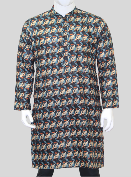 Slim Fit Printed Cotton Panjabi