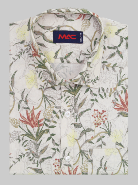Slub Cotton Half Sleeve Shirt