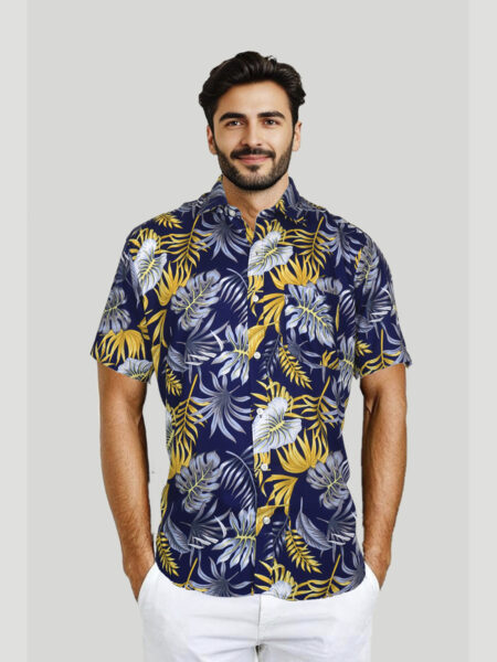 Linen Cotton Half Sleeve Shirt