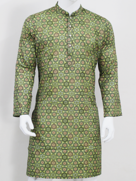Slim Fit Printed Cotton Panjabi
