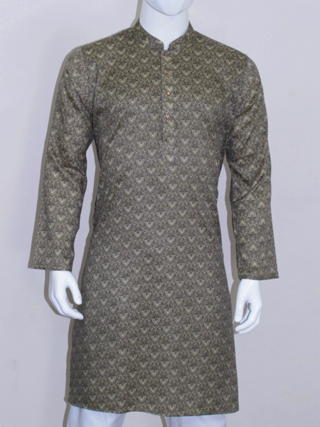 Slim Fit Printed Cotton Panjabi