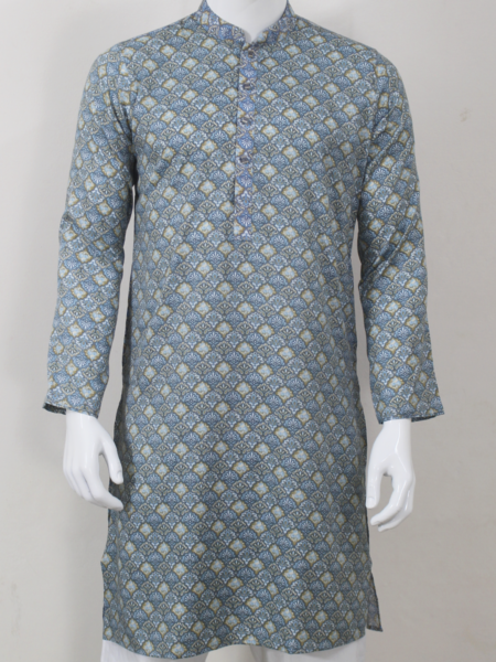 Slim Fit Printed Cotton Panjabi