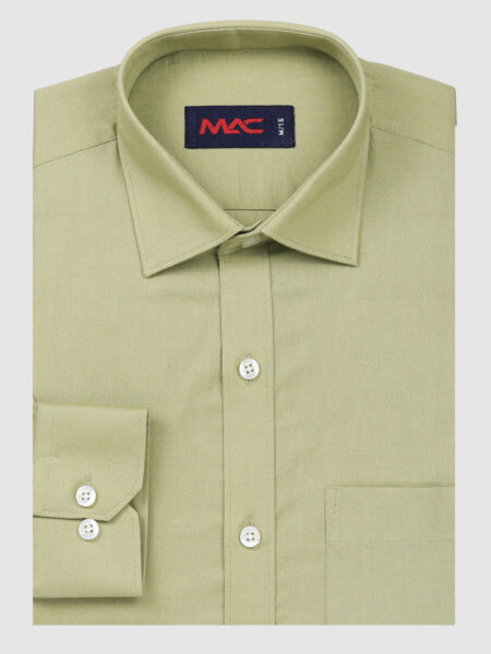 Men’s Solid Color Cotton Formal Shirt