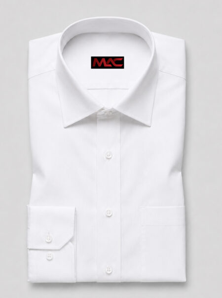 Cotton solid white shirt