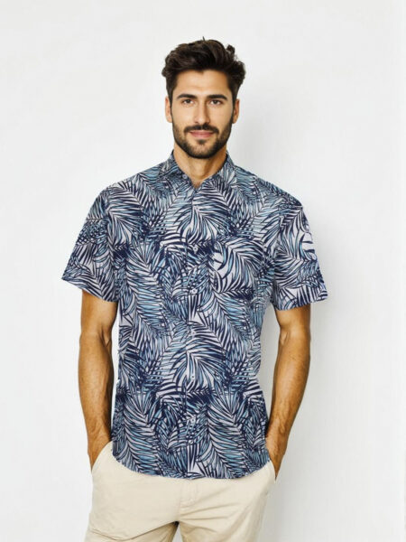 Slub Cotton Half Sleeve Shirt