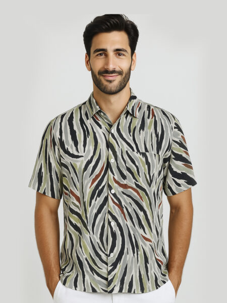 Linen Cotton Half Sleeve Shirt