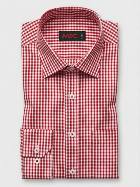 Cotton red gingham small check
