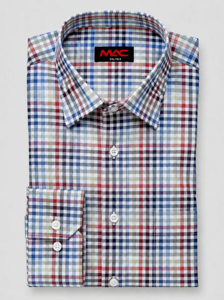Cotton multi square check