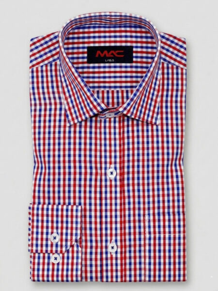 Cotton yarn dyed check