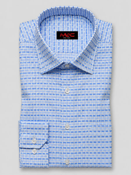 Giza blue cotton jacquard