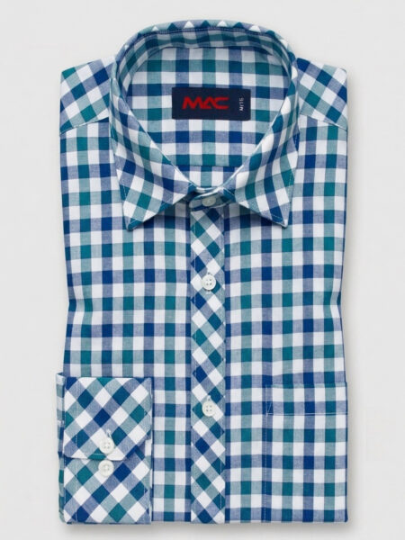 Cotton yarn dyed check
