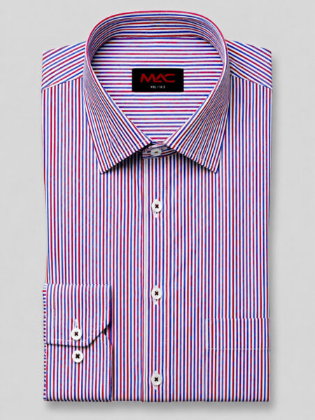 Cotton red & blue stripe